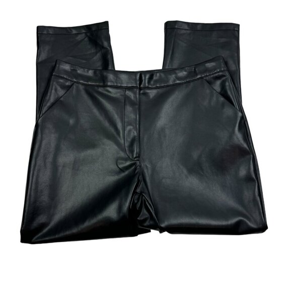 Bagatelle Collection Faux Leather Straight Leg Pants Women's Size Medium - Picture 3 of 8